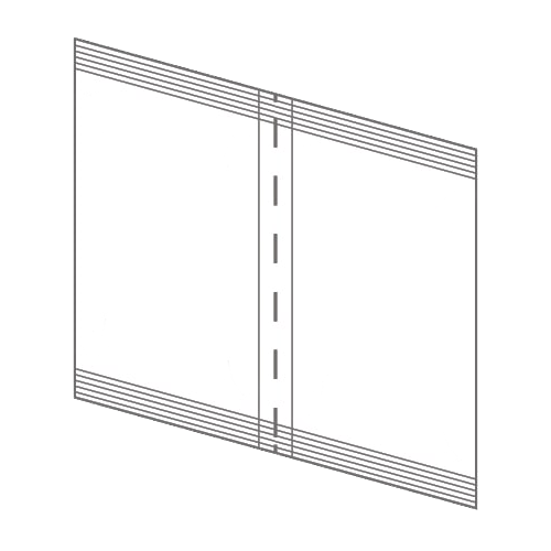 Double Bag with central perforation