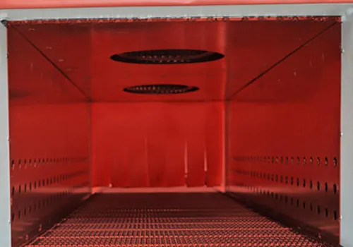 Stainless steel heating elements in DGX shrink tunnel